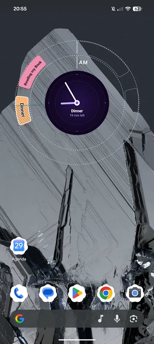 Circuly home screen widget in light mode